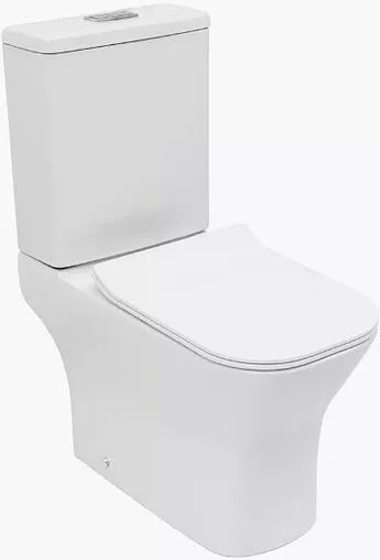 Унитаз-компакт безободковый Aquanet Cube 3.0 Tornado белый Cube 3.0 C1 T+Cube 3.0 C2 T