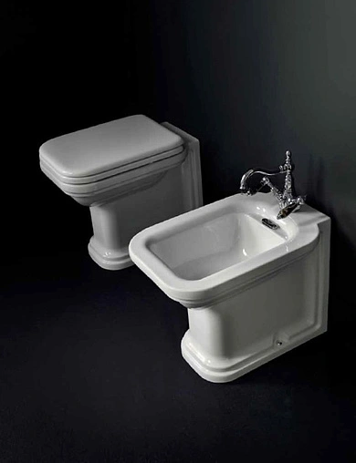 Биде напольное Kerasan Waldorf белый 4121K1bi/cr*1