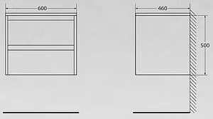 Тумба-умывальник подвесная BelBagno KRAFT 60 Bianco Opaco KRAFT-600-2C-SO-BO+ Тумба-умывальник подвесная BelBagno KRAFT 60 Bianco Opaco KRAFT-600-2C-SO-BO+, 2