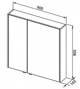 Шкаф-зеркало Aquanet Августа 90 L белый 00210013 Шкаф-зеркало Aquanet Августа 90 L белый 00210013, 2