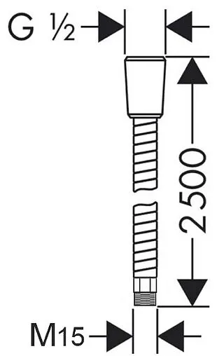 Шланг для лейки кухонного смесителя и смесителя на борт ванны Lemark 250см хром LE8064S