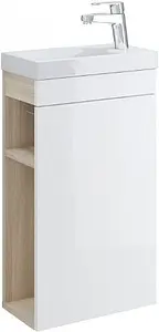 Тумба-умывальник Cersanit Smart 40 белый/ясень B-SU-SMA-CO40/Wh+S-UM-COM40/1-w, 1