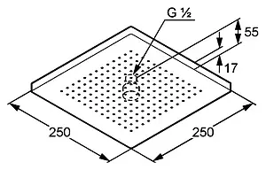 Лейка верхнего душа Kludi A-QA хром 6653105-00 Лейка верхнего душа Kludi A-QA хром 6653105-00, 2