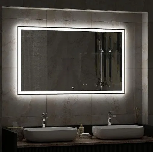 Зеркало с подсветкой Continent Mercury Led 140x70 с музыкальным блоком, с подогревом белый ЗЛП2132