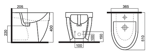 Биде напольное Am.Pm Bliss L белый C533111WH