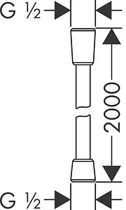 Шланг для душа Hansgrohe Isiflex 200см белый матовый 28274700 Шланг для душа Hansgrohe Isiflex 200см белый матовый 28274700, 2