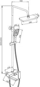 Душевая система со смесителем для ванны Osgard Kalti хром 62050 Душевая система со смесителем для ванны Osgard Kalti хром 62050, 2