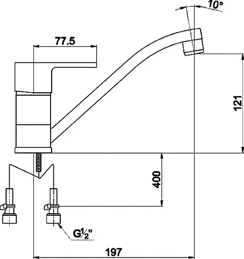 Смеситель для кухни Timo Supra 1413F chrome