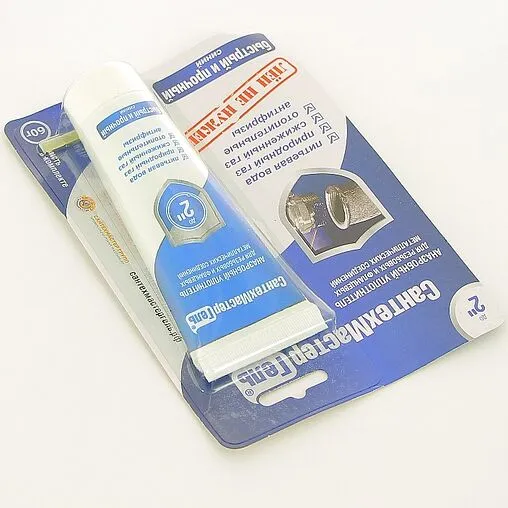 Клей-герметик анаэробный 60г синий СантехМастер Гель 61031