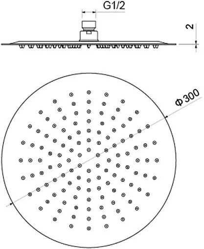 Лейка верхнего душа Aquatek чёрный матовый AQ2075MB