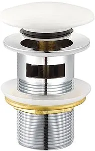 Выпуск автоматический для раковины с переливом Cezares белый матовый CZR-SAT7-Bi Выпуск автоматический для раковины с переливом Cezares белый матовый CZR-SAT7-Bi, 1