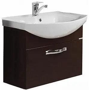 Тумба под умывальник подвесная Aquaton Ария 80 тёмно-коричневый 1A141701AA430, 3