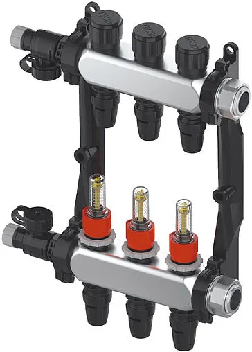 Группа коллекторная push-fit с расходомерами 4 отвода 1&quot;нг x 16мм TECElogo SLQ 77311104