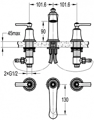Смеситель для раковины Swedbe Terracotta Art 2503