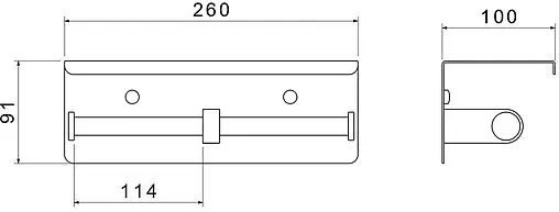 Держатель туалетной бумаги Aquatek Оберон чёрный матовый AQ4909MB