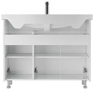 Тумба-умывальник напольная Айсберг Мега 105 белый DM4603T+4620008197388, 5