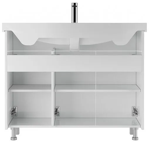 Тумба-умывальник напольная Айсберг Мега 105 белый DM4603T+4620008197388