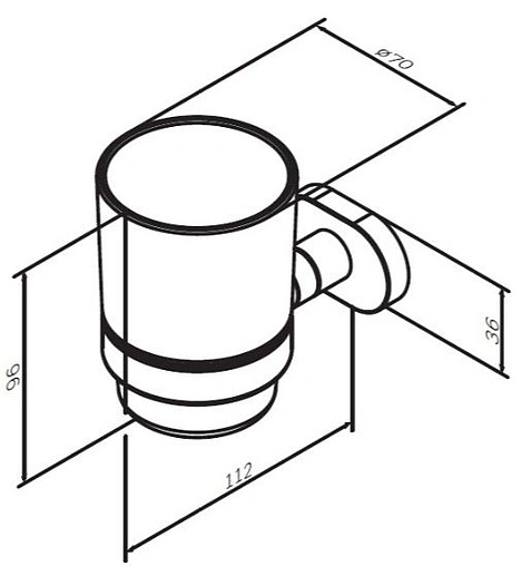Стакан Am.Pm Sense L хром A7434300