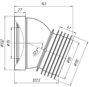 Патрубок для унитаза Ани Пласт 22.5° W2228 Патрубок для унитаза Ани Пласт 22.5° W2228, 2