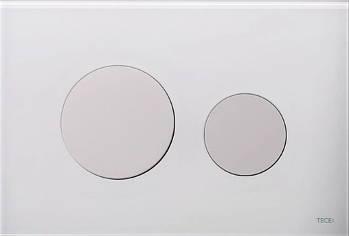 Клавиша смыва для унитаза TECEloop Modular кнопки/белый антибактериальный, стекло на выбор