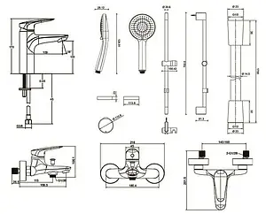 Комплект для ванны 3 в 1 Jacob Delafon Elite хром E32911RU-CP Комплект для ванны 3 в 1 Jacob Delafon Elite хром E32911RU-CP, 2