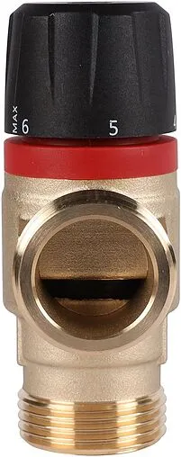 Трехходовой термостатический смесительный клапан 1&quot; +35...+60°С Kvs 2.5 Rommer RVM-0232-256025