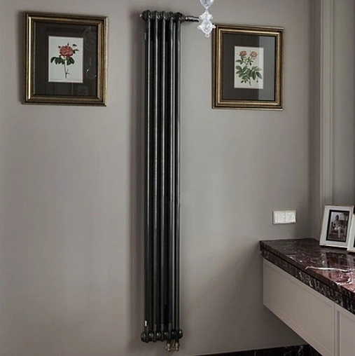 Радиатор стальной трубчатый Zehnder Charleston Completto 2180/12 V001½&quot; Ral 9217 Traffic Black (matt)