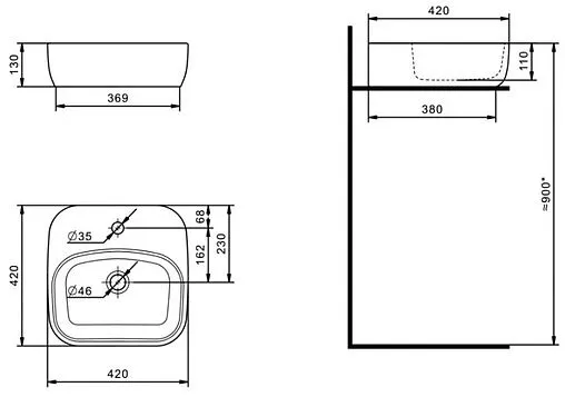 Тумба-умывальник подвесная Aquaton Лофт Фабрик 80 дуб кантри 1A2424K2LTDY0