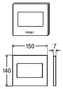 Клавиша смыва для писсуара Viega Visign for Style 12 8332.2 599256 хром глянцевый Клавиша смыва для писсуара Viega Visign for Style 12 8332.2 599256 хром глянцевый, 2