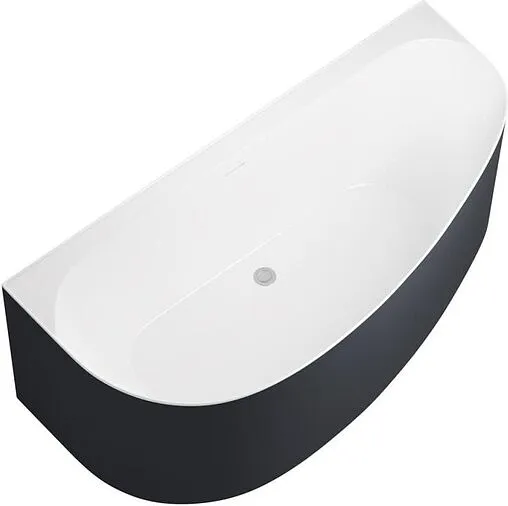 Ванна акриловая Allen Brau Priority 5 А 160x78 R белый матовый/панель антрацит 2.31005.21B/AM