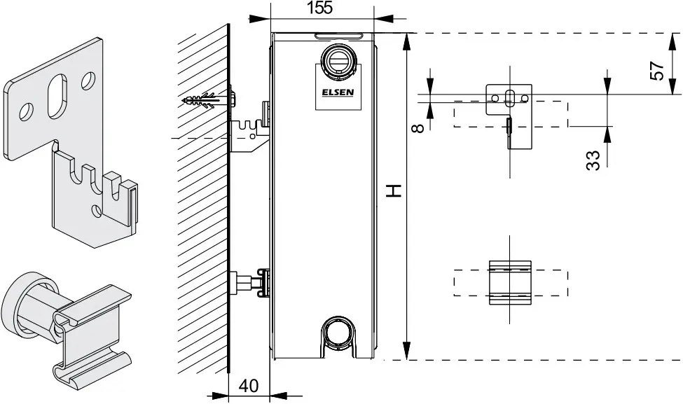 Радиатор стальной панельный Elsen ERK тип 33 300 x 1200 мм ERK330312 Радиатор стальной панельный Elsen ERK тип 33 300 x 1200 мм ERK330312, 3