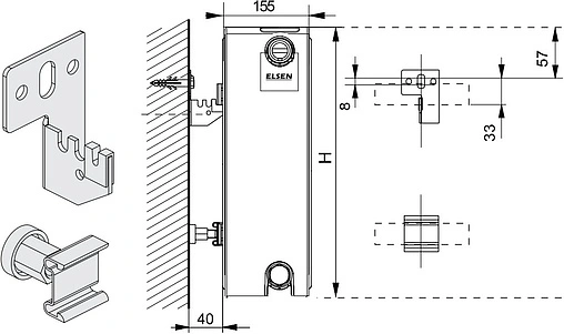 Радиатор стальной панельный Elsen ERK тип 33 300 x 1200 мм ERK330312