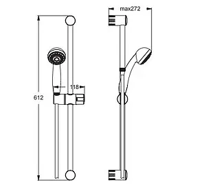 Душевая стойка Vidima Seva Jet S2 хром BA188AA Душевая стойка Vidima Seva Jet S2 хром BA188AA, 2