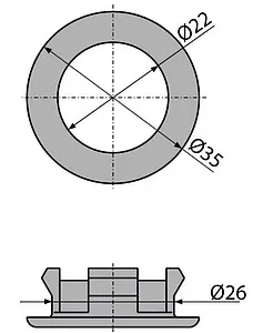 Кольцо для перелива AlcaPlast A21, 2
