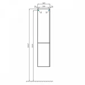 Шкаф-пенал подвесной Aquaton Беверли 35 R белый 1A235403BV01R, 2