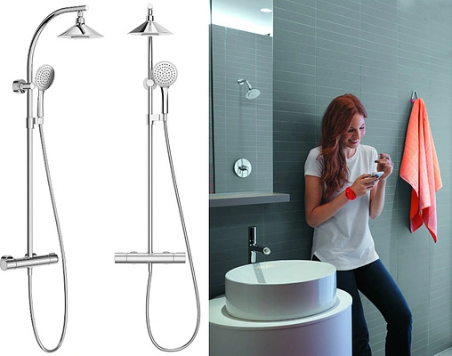 Лейка верхнего душа Jacob Delafon Moxie хром/белый E9245-CP