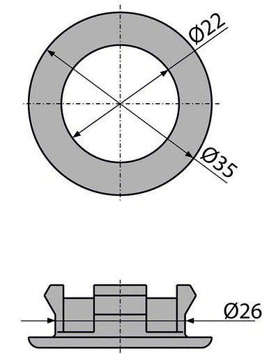 Кольцо для перелива AlcaPlast A21