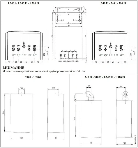 Настенный газовый котел одноконтурный 24кВт Baxi LUNA-3 COMFORT 1.240 i CSE45124358-