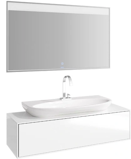 Тумба-умывальник подвесная Aqwella Genesis 120 белый GEN0112W+Esc.09.04.D