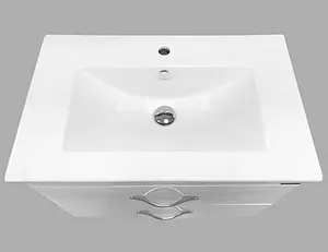 Тумба-умывальник подвесная Comforty Лаура 75-2 белый 00004136348CF Тумба-умывальник подвесная Comforty Лаура 75-2 белый 00004136348CF, 4