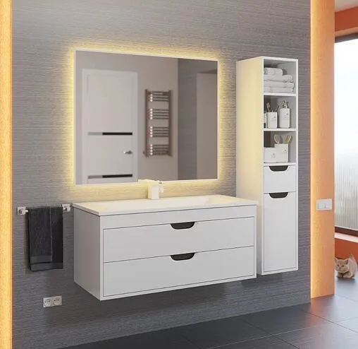 Тумба под умывальник подвесная Uperwood UPD Modul 95 белый с графитовыми вставками 2930205356 Тумба под умывальник подвесная Uperwood UPD Modul 95 белый с графитовыми вставками 2930205356