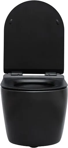 Унитаз подвесной безободковый Aquanet Cetus-BW Rimless черный матовый CETUS-BW