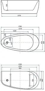 Ванна акриловая отдельностоящая Allen Brau Priority 2 170x80 белый/панель антрацит 2.31002.20/AM Ванна акриловая отдельностоящая Allen Brau Priority 2 170x80 белый/панель антрацит 2.31002.20/AM, 2