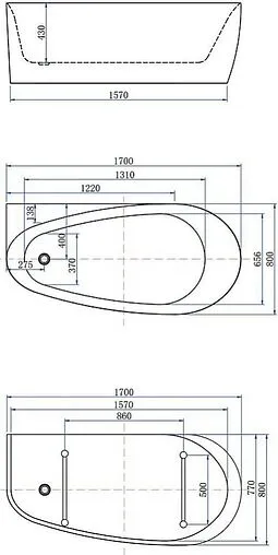 Ванна акриловая отдельностоящая Allen Brau Priority 2 170x80 белый/панель платина 2.31002.20/PGM Ванна акриловая отдельностоящая Allen Brau Priority 2 170x80 белый/панель платина 2.31002.20/PGM