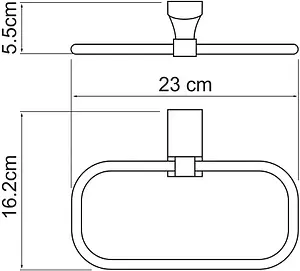 Полотенцедержатель Wasserkraft Leine хром/белый 5060WHITE Полотенцедержатель Wasserkraft Leine хром/белый 5060WHITE, 3