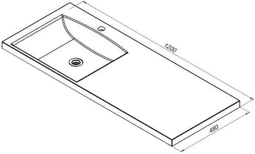 Раковина Aquanet Нота 120 L белый НФ-00014449