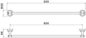 Полотенцедержатель Aquatek Классик хром AQ4514CR Полотенцедержатель Aquatek Классик хром AQ4514CR, 2