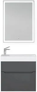 Тумба под умывальник подвесная Raval Brik 65 антрацит Brk.01.65/P/A/RL, 5