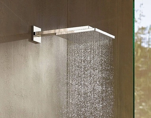 Лейка верхнего душа с настенным креплением Hansgrohe Raindance E 300 1jet чёрный матовый 26238670