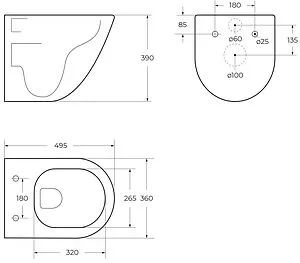 Унитаз подвесной безободковый BelBagno Amanda Tornado белый BB051CH-TOR-FC, 2